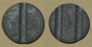 gettone telefonico tipo A zinco scanalature grandi - Picture 1 of 1