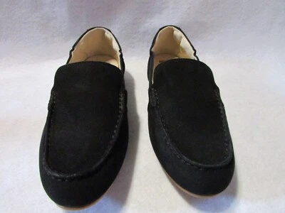 Zapato mocasín sin cordones de gamuza negro ancho Hush Puppies para mujer talla 9,5 Foto 1 de 4