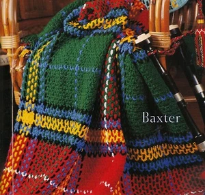 Afghan Rug Crochet Pattern using 8 ply wool in Tartan BAXTER Design - Picture 1 of 1