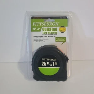 Pittsburgh 25 Ft X 1 In QuickFind Tape Measure 69030 New - Picture 1 of 4