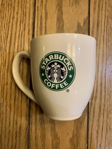 Starbucks 2007 Kaffeebecher Tasse Keramik weiß grün Sirene Meerjungfrau Logo 14 fl oz - Bild 1 von 6