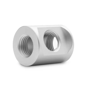 EKWB EK-Quantum Torque 3F T-Splitter Fitting, 3 x Female Ports, Satin Titanium - Afbeelding 1 van 2