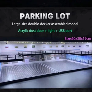 1:64 Diorama Auto Garage Modell LED Stadt Auto Showroom Szene Gebäudemodell Toy - Bild 1 von 12