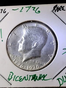 BELLO! MONETA MEZZO DOLLARO KENNEDY BICENTENARIO 1976 S INTATTA 80%, moneta reale - Foto 1 di 11