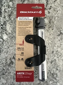 Blackburn Airstik 2Stage Mini Pump 160 PSI Silver Airstick - Picture 1 of 2