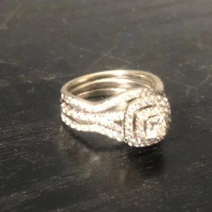 Neil Lane Diamond rings 3 carrot halo princess cut wedding ring - Picture 1 of 7