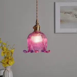 Modern Ribber Glass LED Pendant Light Reading Room Hanging Lamp Lighting Fixture - Picture 1 of 18