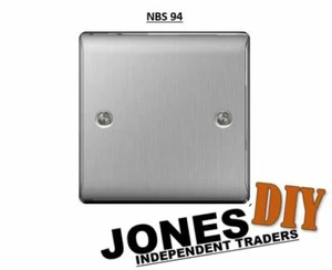 BG NEXUS PLACA EN BLANCO 1G ACERO CEPILLADO NBS94 BLANKING NBS 94 PLACA INTERRUPTOR TOMA - Imagen 1 de 1