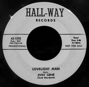 JIVIN' GENE-Lovelight Man-Rarer Promotional Rockabilly 45-HALL-WAY #45-1202 - Picture 1 of 2