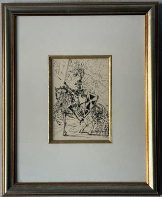 ORIGINAL SALVADOR DALI VINTAGE MODERN ABSTRACT SURREALIST SURREALISM ETCHING 65 - Image 1 of 4
