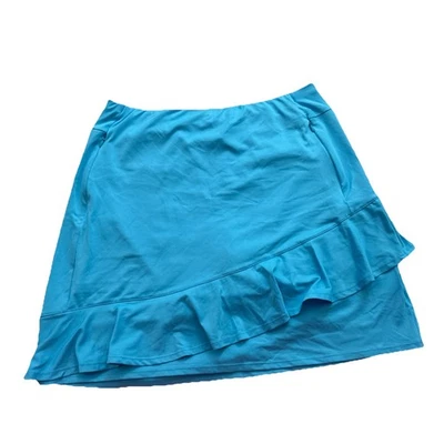 Saia curta atlética cauda babados tênis golfe pickleball M - Imagem 1 de 2