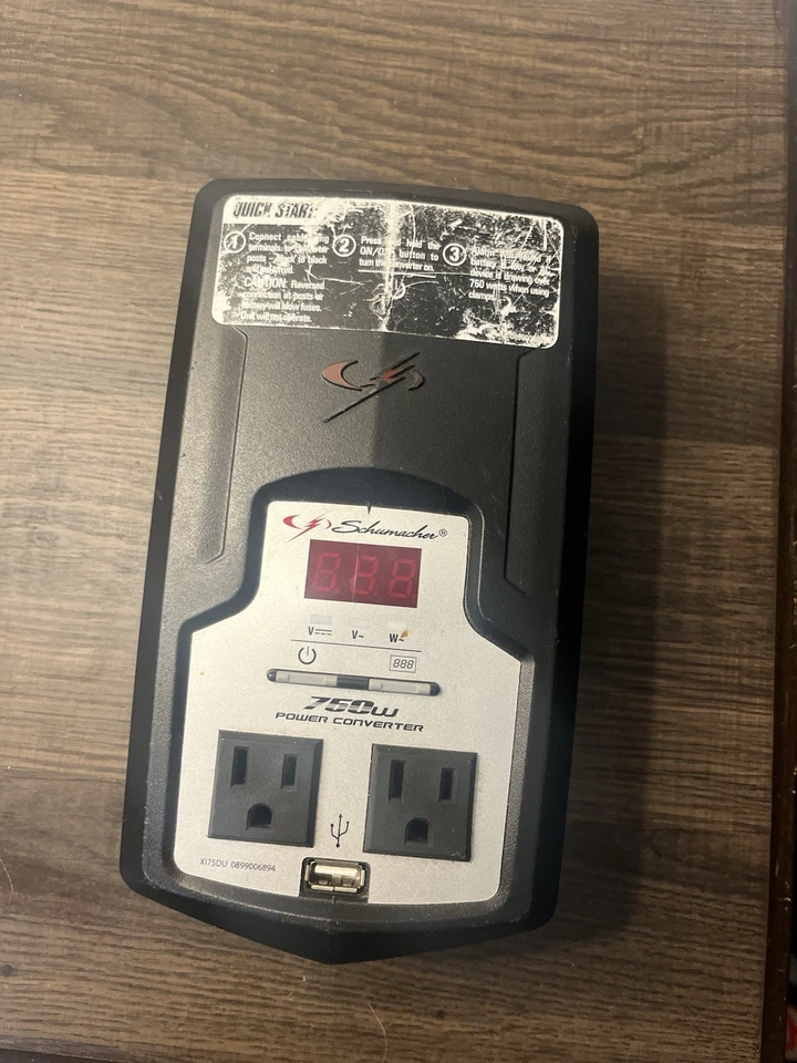 Inversor de alimentación digital Schumacher XI75DU para automóviles 750 W CA a CC con puerto USB Foto 1 de 4