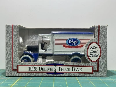 复古 全新带盒 ERTL 1923 限量版 Kroger 压铸金属卡车银行 — 第 1/4 张图片