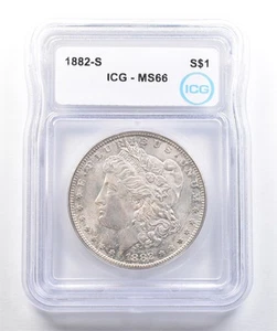 1882-S Morgan Silver Dollar MS66 ICG *7401 - Picture 1 of 3