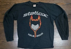 Vintage Static-X Tour Nu Metal Korn Band Konzert Langarm 2000 T-Shirt Gr. L - Bild 1 von 8