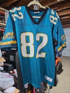 Camiseta deportiva de colección con logotipo atlética de la NFL Jacksonville Jaguars #82 Jimmy Smith para hombre LG 46-48 - Imagen 1 de 18