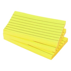 3 x 5" Rigate Note Appiccicose,3pz Fluorescenti 100 Fogli/Blocco,Giallo - Imagen 1 de 5