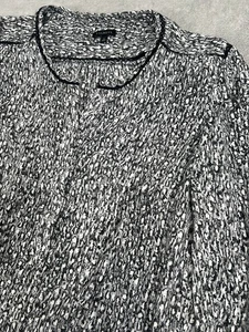 Blusa Talbots Mujer Talla L Multicolor Cuello en V Manga Larga Negra Blanca - Imagen 1 de 9