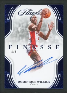 2024-25 DOMINIQUE WILKINS 4/8 AUTO PANINI FLAWLESS FINESSE SIGNATURES - Picture 1 of 2