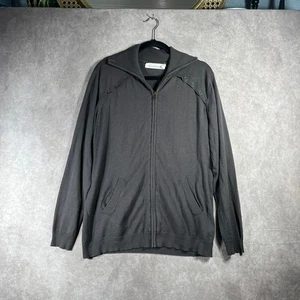 Standard Issue Cardigan Sweater Mens Large Gray Knit Full Zip Long Sleeve  - Picture 1 of 9