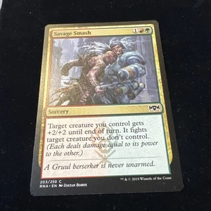 Magic the Gathering MTG Savage Smash (203) Ravnica Allegiance LP - Picture 1 of 3