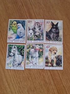 Estampillas de novedad coleccionables de mascotas populares de Nueva Zelanda 1997 - Imagen 1 de 4
