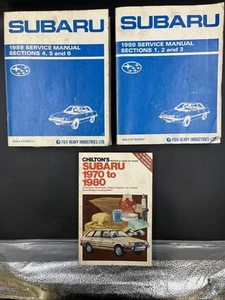Vintage Subaru Service Manuals 1989 Sections 1-6 & Chilton's Subaru 1970-80 USED - Picture 1 of 19