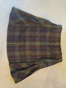 Lands End Girls Plaid Skort Athletic Skirt Size 16 Adjustable Stretch Waist - Picture 1 of 4