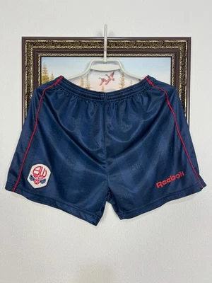 Pantalones Cortos de Fútbol Atléticos de Colección Años 90 Reebok Bolton Wanderers Fútbol Para Hombres Talla S Foto 1 de 4