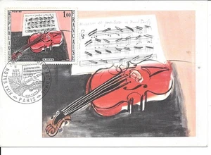 FRANCE 1965 FDC CARTE LE VIOLON ROUGE YT 1459 ..... - Picture 1 of 1