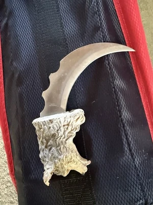 Wolf Head Angled Knife Stainless Blade - Image 1 of 3