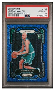 2023-24 Panini Prizm Jordan Walsh #158 FOTL Blue Shimmer /35 RC Rookie PSA 10 💎 - Bild 1 von 3