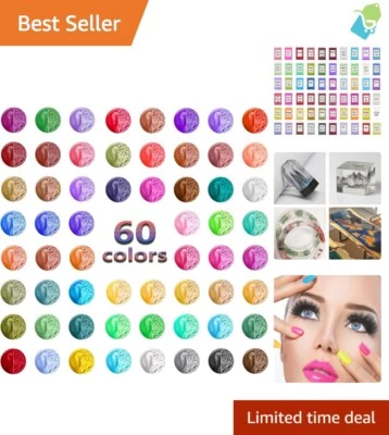 60 Color Mica Powder in Easy-Pour Bags for Candles, Soaps, and DIY Projects - Image 1 of 4