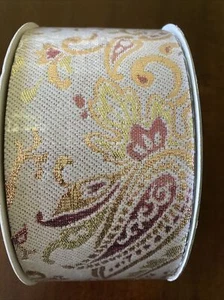 Berwick Ribbon FLORAL Tapestry Brocade Fabric 3” ~ 25 Yards NWT - Picture 1 of 3