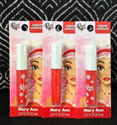 LOTE DE LÁPIZ LABIAL LÍQUIDO LABIOS COMPLETOS MATE CREMOSO ROJO MARY ANN 3 unidades REMI ROSE MARY ANN Foto 1 de 4