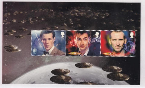 GB PRESTIGE BOOKLET PANE THREE DIFFERENT DOCTOR WHOS Cover