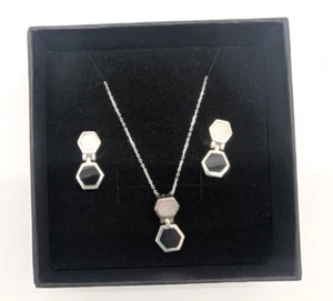 Moonstone & Black Onyx Jewelry Set – Sterling Silver 925 in Gift Box - Picture 1 of 12