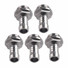 PC Water Cooling, 6 PCS Two-Touch Fitting G1/4 Thread Barb Fitting Connector for