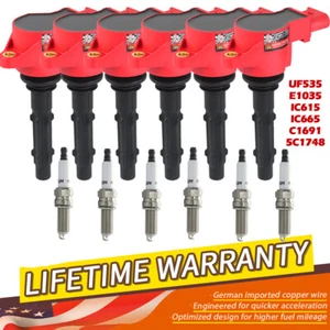 UF535 HQ 6 Ignition Coil + Spark Plug for Mercedes-Benz GL450 CLS550 ML550 SLK55 - Picture 1 of 12
