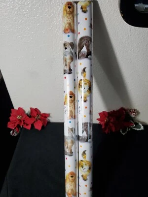 Papel de envolver regalo para gatos y perros mascotas gatitos, puntos arco iris 1 rollo Foto 1 de 4