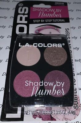 L.A. Colors Shadow By Number Eyeshadow Quad CBES539 *FOXY FORMULAS* Pink Plum BN - Image 1 of 4