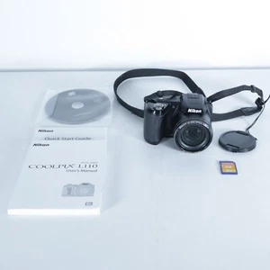 Nikon Coolpix L110 Point and Shoot Digitalkamera schwarz 12,1 MP getestet funktioniert - Bild 1 von 11