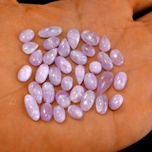 35 Pcs 82 Cts Natural Pink Kunzite Cabochon Gemstone Lot 14x6-6x6mm #14900 - Picture 1 of 5