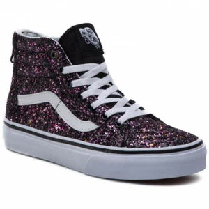 Vans sk8 high mit Reißverschluss hinten Glitzer Lila Black Mädchen Mädchen - Bild 1 von 3