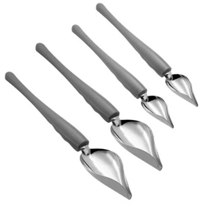 4 Pcs Stainless Steel Piping Spoon Dipping for Chocolate Culinary - Picture 1 of 12