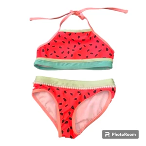 Cat & Jack watermelon bikini 2 piece swimsuit XS 4-5 - Picture 1 of 6