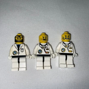 Lego 3 Space Port Minifigs Minifigures White Uniform - Picture 1 of 4