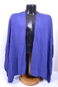 Echo Design Wrap One Size Womens Blue Rayon Blend Open Front New Tags Flaws - Picture 1 of 9