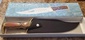 Jim Frost Cutlery NAUTILUS 16.5 Steel Custom Bowie Knife & Sheath 15-174FW 🔪 - Picture 1 of 24