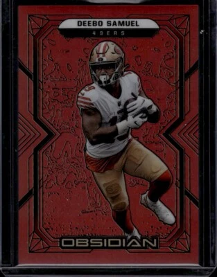 2022 Panini Obsidian #81 Deebo Samuel Electric Etch Red Flood #/29 - Image 1 of 2